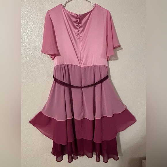 Torrid Harry Potter Yule Ball Dress Elegant Pink and Red Layered Dress Sz 1X - Picture 2 of 6
